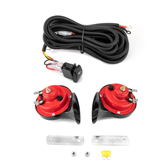 2024+ Maverick R / Maverick R Plug&Play UTV Key - on Horn Kit with 2Pcs 105db Horn Spst Rocker Switch - WeiSen - 80206034