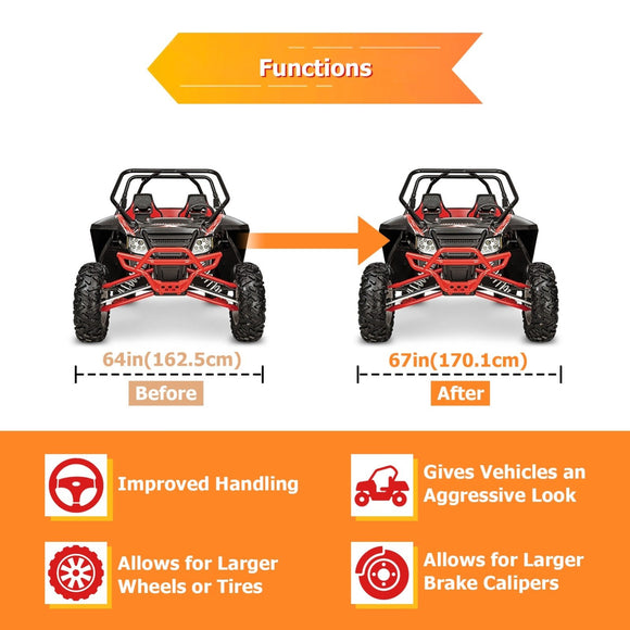 2Pcs 1.5" 2.0" Wheel Spacers 4x110mm for Yamaha Raptor 250/350/660R/700R Arctic Cat 300/400/450/1000 - WeiSen - 80403036