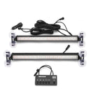 2Pcs 15.7 Inch Universal Interior Windscreen 144LEDs Amber White Emergency Hazard Warning Strobe Light - WeiSen - 70207015