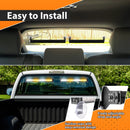 2Pcs 15.7 Inch Universal Interior Windscreen 144LEDs Amber White Emergency Hazard Warning Strobe Light - WeiSen - 70207015