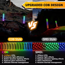 2pcs 1FT Fat COB RGB Whip Lights Spiral RGB Chasing Lighted Antenna Whips Fit UTV ATV Boats - WeiSen - 80204015
