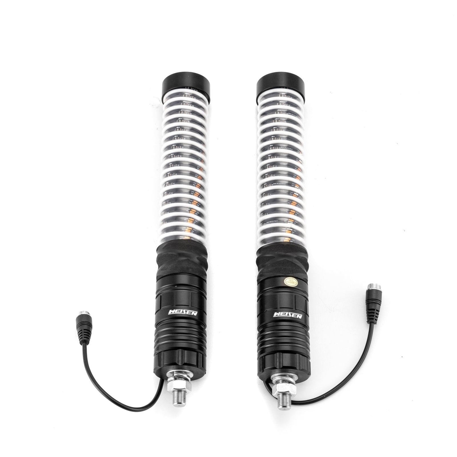 2pcs 1FT Fat COB RGB Whip Lights Spiral RGB Chasing Lighted Antenna Whips Fit UTV ATV Boats - WeiSen - 80204015