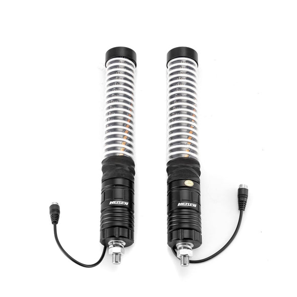 2pcs 1FT Fat COB RGB Whip Lights Spiral RGB Chasing Lighted Antenna Whips Fit UTV ATV Boats - WeiSen - 80204015