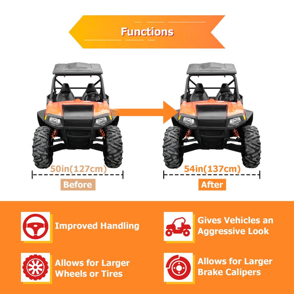 2Pcs 2" Wheel Spacers 4x156mm for Polaris Sportsman RZR Ranger Xplorer | 6061 - T6 Forged Aluminum | Bolt - On - WeiSen - 80403003