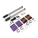 2pcs 2FT Fat COB RGB Whip Lights Spiral RGB Chasing Lighted Antenna Whips w/ Flags Fit UTV ATV Boats - WeiSen - 80204016