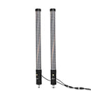 2pcs 2FT Fat COB RGB Whip Lights Spiral RGB Chasing Lighted Antenna Whips w/ Flags Fit UTV ATV Boats - WeiSen - 80204016