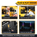 2pcs 2FT Fat COB RGB Whip Lights Spiral RGB Chasing Lighted Antenna Whips w/ Flags Fit UTV ATV Boats - WeiSen - 80204016