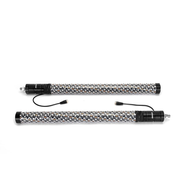 2Pcs 2FT Fat LED Spiral RGB Whip Lights Chasing Lighted Antenna Whips for UTV ATV SUV RV - WeiSen - 80204013