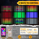 2Pcs 2FT Fat LED Spiral RGB Whip Lights Chasing Lighted Antenna Whips for UTV ATV SUV RV - WeiSen - 80204013