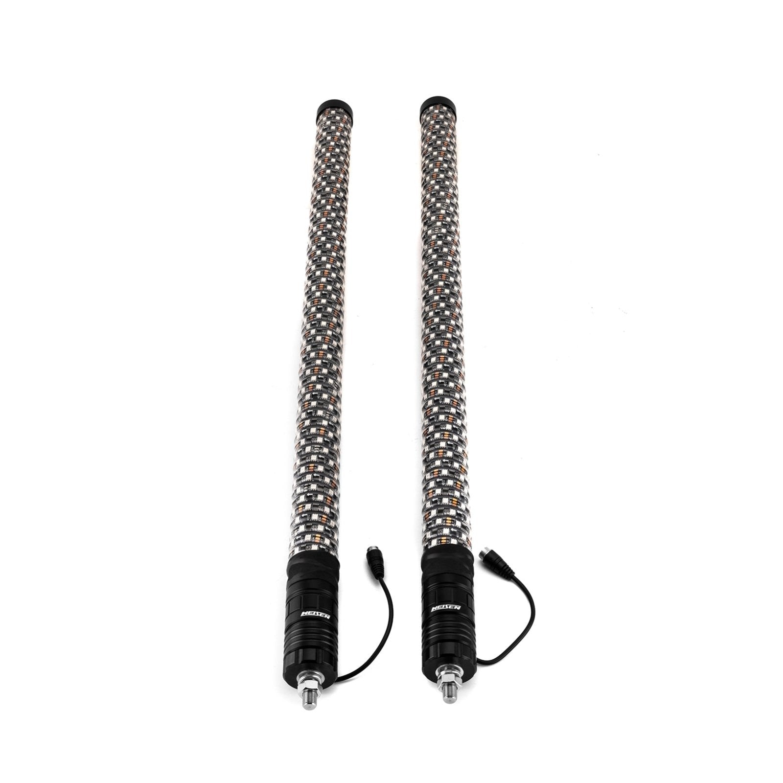 2Pcs 3FT Fat LED Spiral RGB Whip Lights Chasing Lighted Antenna Whips for UTV ATV SUV RV - WeiSen - 80204014