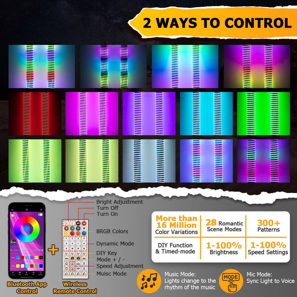 2pcs 3FT Fat Spiral RGB Chasing Lighted Antenna Whips, Fat COB RGB Whip Lights fit UTVs ATVs SUVs RVs - WeiSen - 80204017