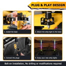 2pcs 3FT Fat Spiral RGB Chasing Lighted Antenna Whips, Fat COB RGB Whip Lights fit UTVs ATVs SUVs RVs - WeiSen - 80204017