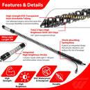 2Pcs 3FT LED RGB Whip Lights with Top Strobe For UTVs, ATVs, SUVs, RVs, Trailers, Golf Carts, Trucks - WeiSen - 80204020