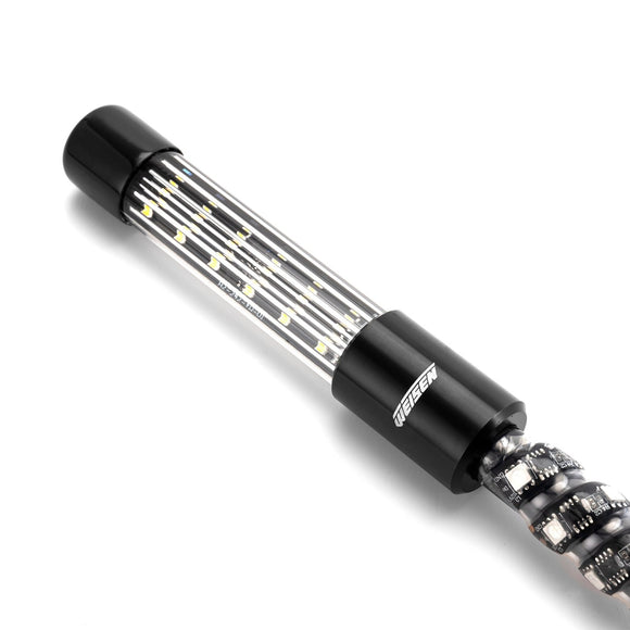 2Pcs 3FT LED RGB Whip Lights with Top Strobe For UTVs, ATVs, SUVs, RVs, Trailers, Golf Carts, Trucks - WeiSen - 80204020