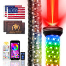 2pcs 3FT Whipless Fat LED Whip Light | Top Cover Navigation Light | Chasing Turn Signal Brake Reverse Light - WeiSen - 80204025