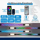 2Pcs 4FT LED RGB Whip Lights with Top Strobe For UTVs, ATVs, SUVs, RVs, Trailers, Golf Carts, Trucks - WeiSen - 80204021