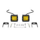 2Pcs Amber Spot Beam 3" LED Work Light Pods Universal for Off - road Pickup Truck SUV UTV Boat - WeiSen - 70201011