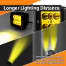 2Pcs Amber Spot Beam 3" LED Work Light Pods Universal for Off - road Pickup Truck SUV UTV Boat - WeiSen - 70201011