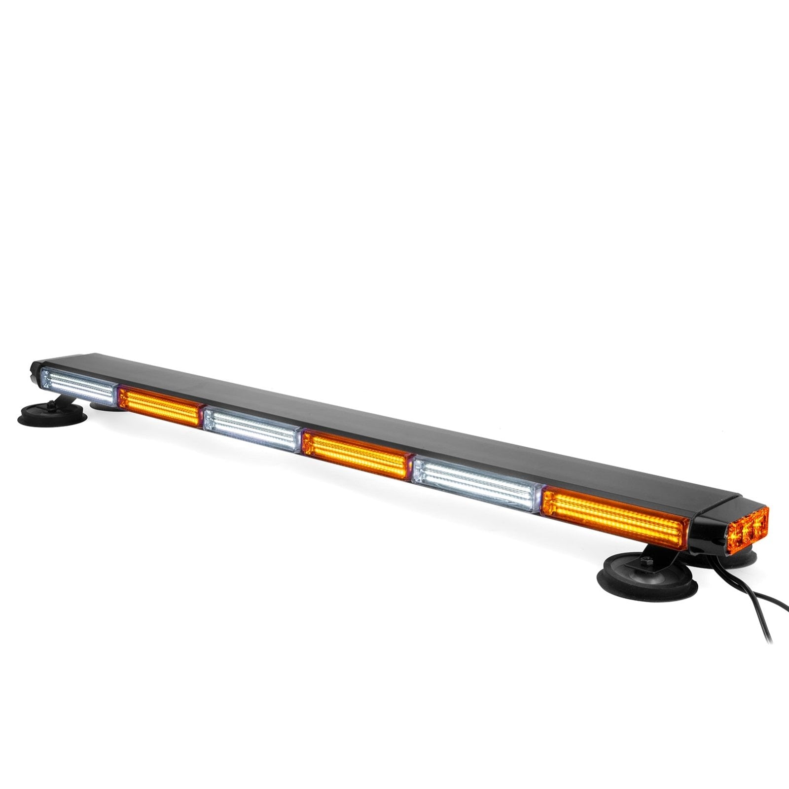 38.5" Roof Top Emergency COB LED Strobe Light Bar Double Side - Amber/White W/ Digital Display Controller for Off - Road Truck SUV Tow Trucks Pickup - Weisen