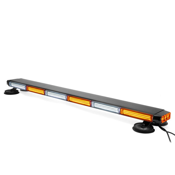 38.5" Roof Top Emergency COB LED Strobe Light Bar Double Side - Amber/White W/ Digital Display Controller for Off - Road Truck SUV Tow Trucks Pickup - WeiSen - 70207010