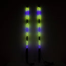 3FT DIY Chasing RGB LED COB Antenna Spiral Whip Lights for RZR Can - Am Polaris UTV | Remote and APP Control - WeiSen - 80204008