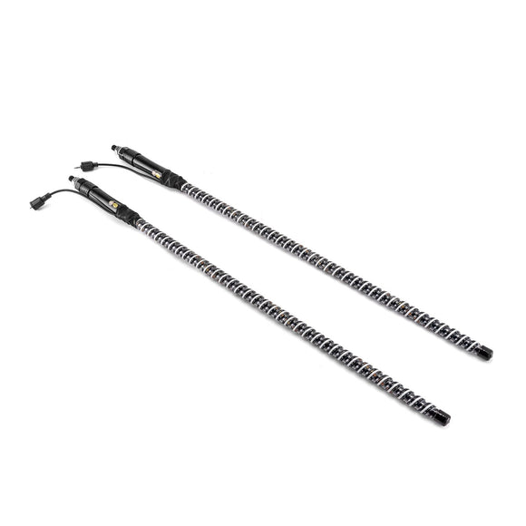 3FT DIY Chasing RGB LED COB Antenna Spiral Whip Lights for RZR Can - Am Polaris UTV | Remote and APP Control - WeiSen - 80204008