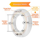 4pcs [4x137 to 4x156] UTV ATV 6061 Aluminum 1" Wheel Spacer Adapter for Can - Am Commander Defender Outlander - WeiSen - 80403014