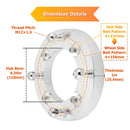 4Pcs [4x137 to 4x156] UTV ATV Aluminum 1" Wheel Spacer Adapter for Can - Am Commander Defender Kawasaki Mule Honda Talon 1000X - WeiSen - 80403013