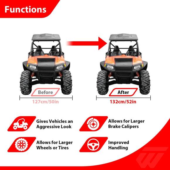 4Pcs 6061 - T6 Forged Aluminum 1" Wheel Spacers 4x156mm for Polaris Sportsman RZR Ranger Xplorer - WeiSen - 80403002