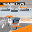 4Pcs Front&Rear Interior Windshield Emergency Hazard Warning Light Kit for Trucks SUVs Tow Plow Utility Rescue Construction Vehicles - WeiSen - 70207012