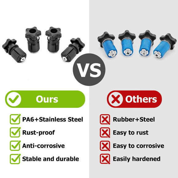 4Pcs Knob Style UTV ATV Tie Down Anchors Fit Polaris Ranger General 1000/xp with 1 - 7/16" Hole - WeiSen - 80304017