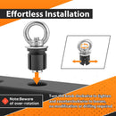 4Pcs Ring Style Tie Down Anchors Fit Polaris RZR XP1000 ACE Sportsman with 1" Hole - WeiSen - 80304014