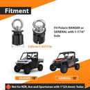 4Pcs Ring Style UTV ATV Tie Down Anchors Fit Polaris Ranger General 1000/xp with 1 - 7/16" Hole - WeiSen - 80304018