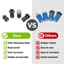 4Pcs UTV ATV Tie Down Anchors Fit Polaris Ranger General 1000/xp with 1 - 7/16" Hole (Knob Style & Ring Style) - WeiSen - 80304016