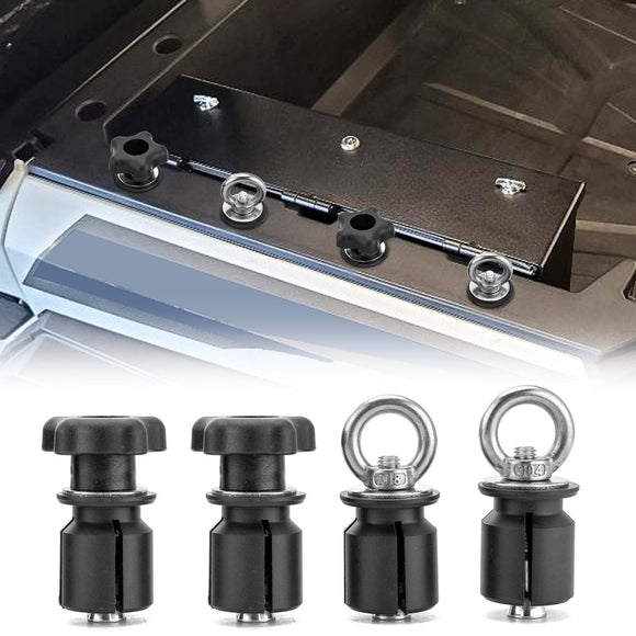 4Pcs UTV ATV Tie Down Anchors Fit Polaris Ranger General 1000/xp with 1 - 7/16" Hole (Knob Style & Ring Style) - WeiSen - 80304016