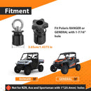 4Pcs UTV ATV Tie Down Anchors Fit Polaris Ranger General 1000/xp with 1 - 7/16" Hole (Knob Style & Ring Style) - WeiSen - 80304016