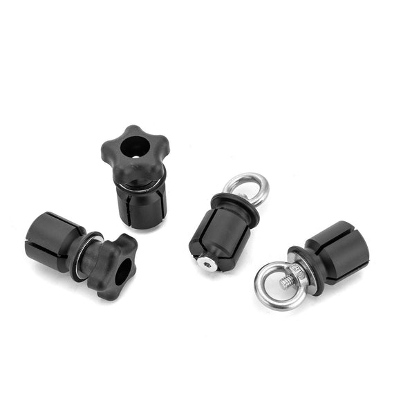 4Pcs UTV ATV Tie Down Anchors Fit Polaris Ranger General 1000/xp with 1 - 7/16" Hole (Knob Style & Ring Style) - WeiSen - 80304016