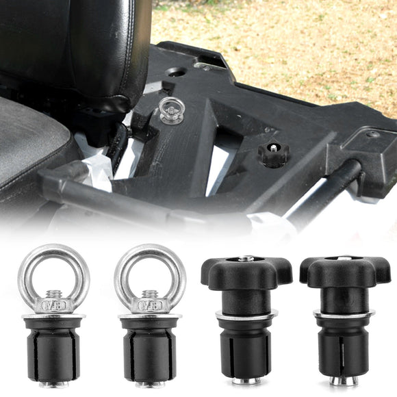 4Pcs UTV ATV Tie Down Anchors Fit Polaris RZR XP1000 ACE Sportsman with 1" Hole - WeiSen - 80304012