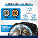 5" LED Pod Lights with DT Wiring Harness Kit – 3-Layer DRL, 6 Dynamic Modes (White & Amber) for Jeeps, Trucks, SUVs, ATVs, UTVs - WeiSen - 70201015
