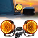 5" LED Pod Lights with DT Wiring Harness Kit – 3-Layer DRL, 6 Dynamic Modes (White & Amber) for Jeeps, Trucks, SUVs, ATVs, UTVs - WeiSen - 70201015