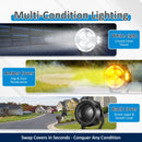 5" LED Pod Lights with DT Wiring Harness Kit – 3-Layer DRL, 6 Dynamic Modes (White & Amber) for Jeeps, Trucks, SUVs, ATVs, UTVs - WeiSen - 70201015