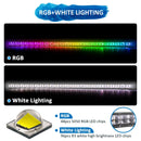 50inch RGBW LED Chasing Light Bar for 2017 - 2024 Polaris Ranger XP 1000 / XP 1000 Crew | Spot&Flood, Bluetooth&Remote Control - WeiSen - 80101020+70202016