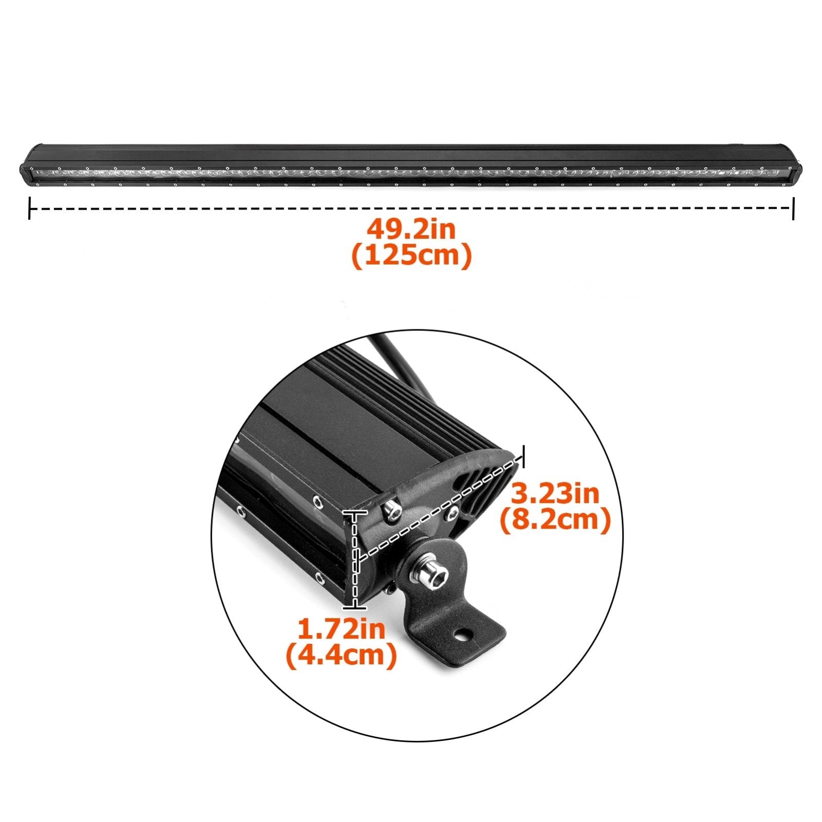 50inch RGBW LED Light Bar for 2016 - UP Can - am Defender w/ Pro Fit Cage | LED Chasing Color | Spot&Flood | Bluetooth&Remote Control - Weisen