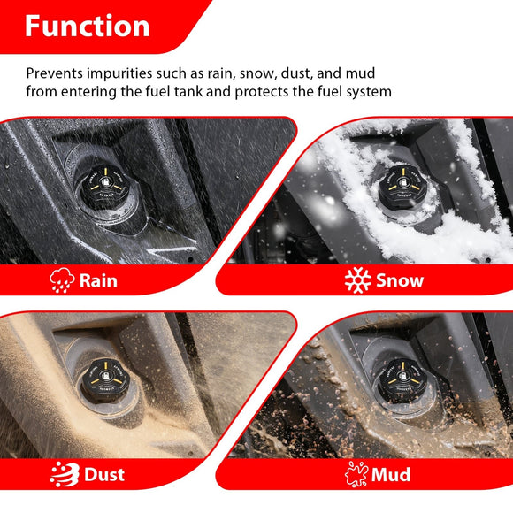 6061 Aluminum Gas Tank Cap Gas Can Cover for Polaris RZR 570/800/900/1000 Ranger 500/570/700/800/900/1000 General 1000 - WeiSen - 80503005