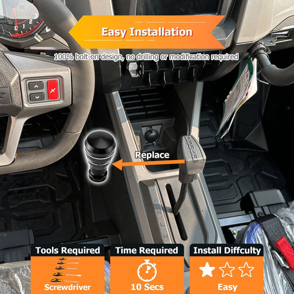 6061 Aluminum UTV Shifter Knob Fits Polaris RZR PRO R/PRO XP/Turbo R/XP 1000 (Replace OEM #5459024) - WeiSen - 80312003