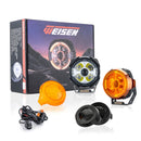 7" LED Pod Lights with DT Wiring Harness Kit – 3-Layer DRL, 6 Dynamic Modes (White & Amber) for Jeeps, Trucks, SUVs, ATVs, UTVs - WeiSen - 70201016