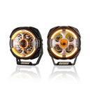 7" LED Pod Lights with DT Wiring Harness Kit – 3-Layer DRL, 6 Dynamic Modes (White & Amber) for Jeeps, Trucks, SUVs, ATVs, UTVs - WeiSen - 70201016