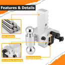 8 Inch Drop Adjustable Trailer Hitch Ball Mount Fits 2" Receiver Universal for Trailers, Trucks, RVs, Tow Trucks - WeiSen - 70304032