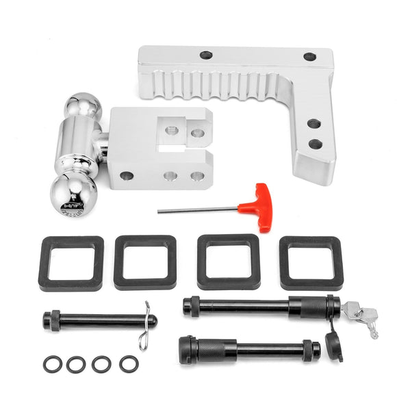 8 Inch Drop Adjustable Trailer Hitch Ball Mount Fits 2" Receiver Universal for Trailers, Trucks, RVs, Tow Trucks - WeiSen - 70304032