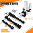 8 Inch Drop Adjustable Trailer Hitch Ball Mount Fits 2" Receiver Universal for Trailers, Trucks, RVs, Tow Trucks - WeiSen - 70304032